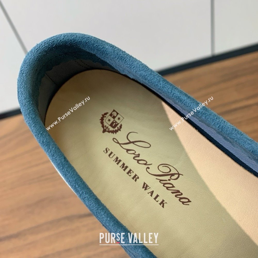Loro Piana Summer Walk Loafer in Suede LP61903 Haze Blue 2025 (HH-25061903)