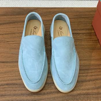 Loro Piana Summer Walk Loafer in Suede LP61904 Light Blue 2025 (HH-25061904)