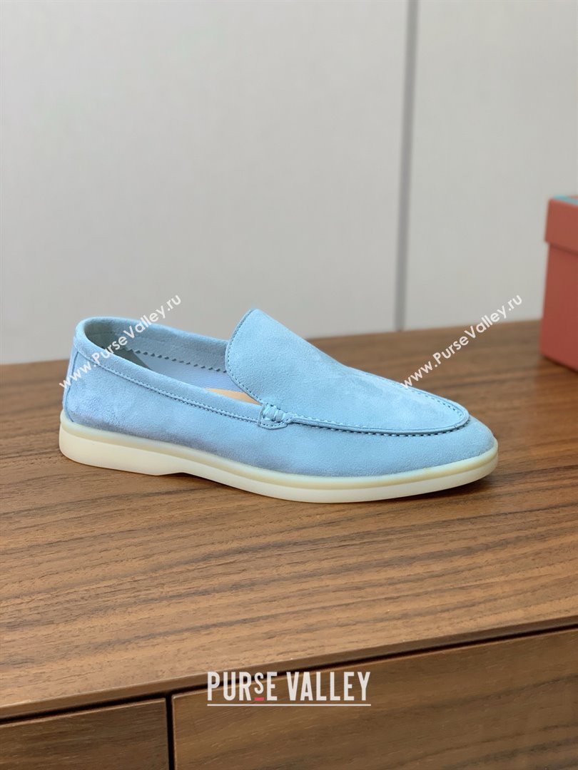 Loro Piana Summer Walk Loafer in Suede LP61904 Light Blue 2025 (HH-25061904)
