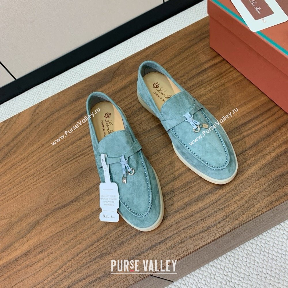 Loro Piana Summer Charms Walk Loafer in Suede LP61824 Blue 2025 (HH-25061824)