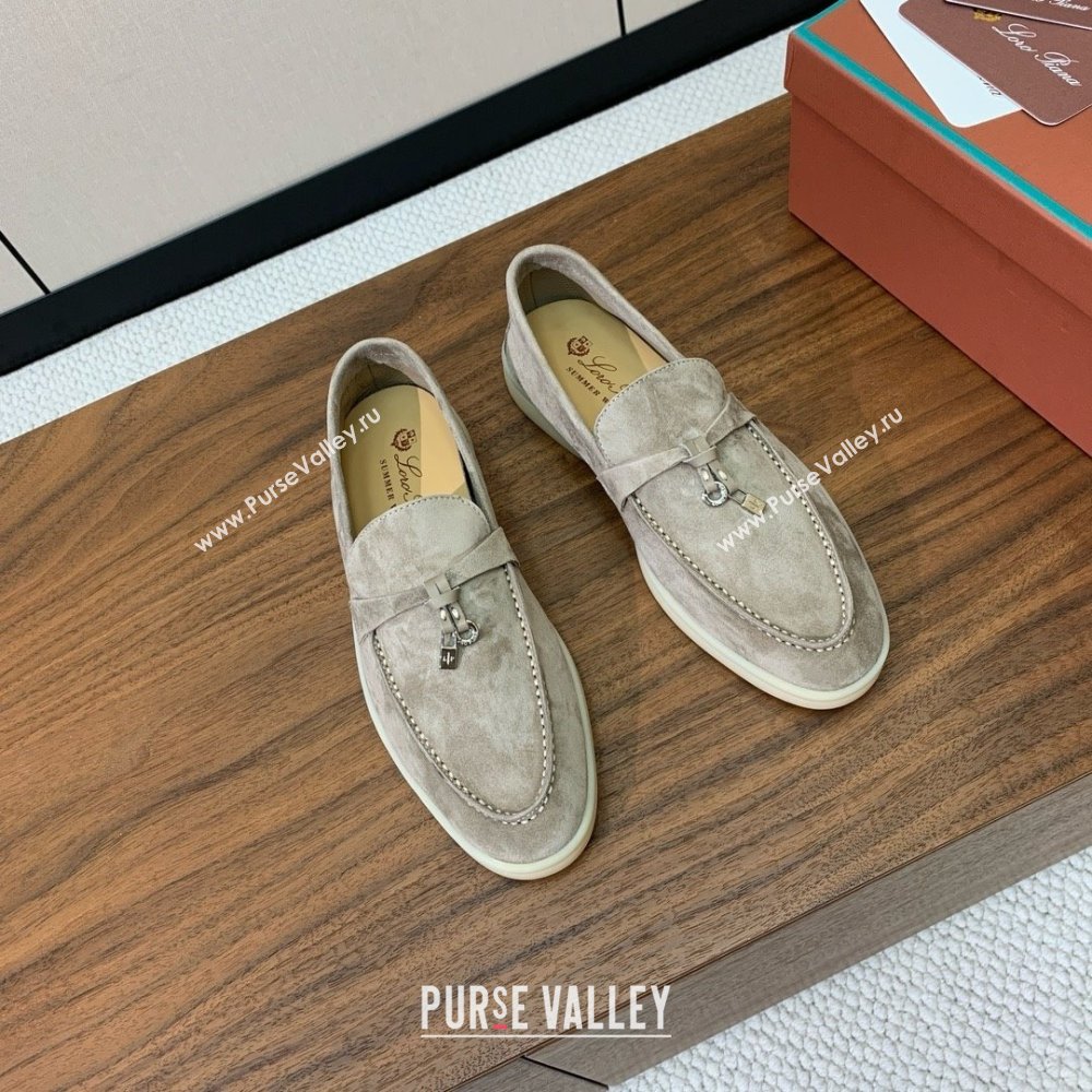 Loro Piana Summer Charms Walk Loafer in Suede LP61820 Dark Khaki 2025 (HH-25061820)