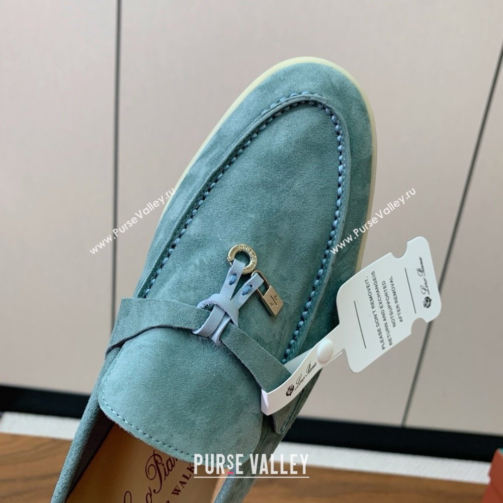 Loro Piana Summer Charms Walk Loafer in Suede LP61824 Blue 2025 (HH-25061824)