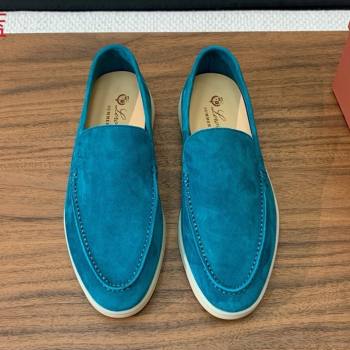 Loro Piana Summer Walk Loafer in Suede LP61910 Sapphire Blue 2025 (HH-25061910)