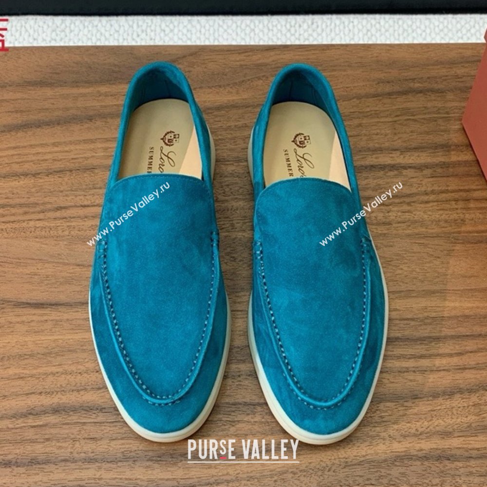 Loro Piana Summer Walk Loafer in Suede LP61910 Sapphire Blue 2025 (HH-25061910)
