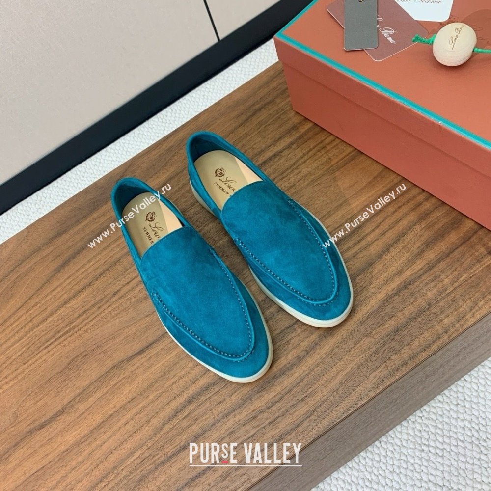 Loro Piana Summer Walk Loafer in Suede LP61910 Sapphire Blue 2025 (HH-25061910)