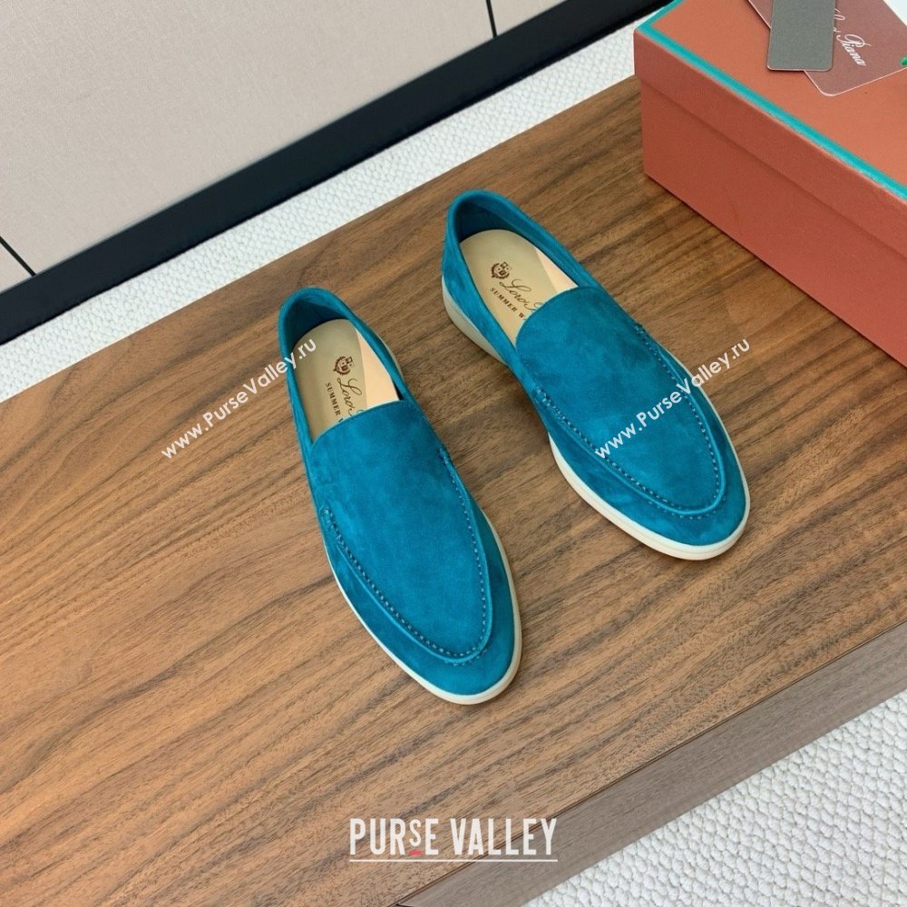 Loro Piana Summer Walk Loafer in Suede LP61910 Sapphire Blue 2025 (HH-25061910)