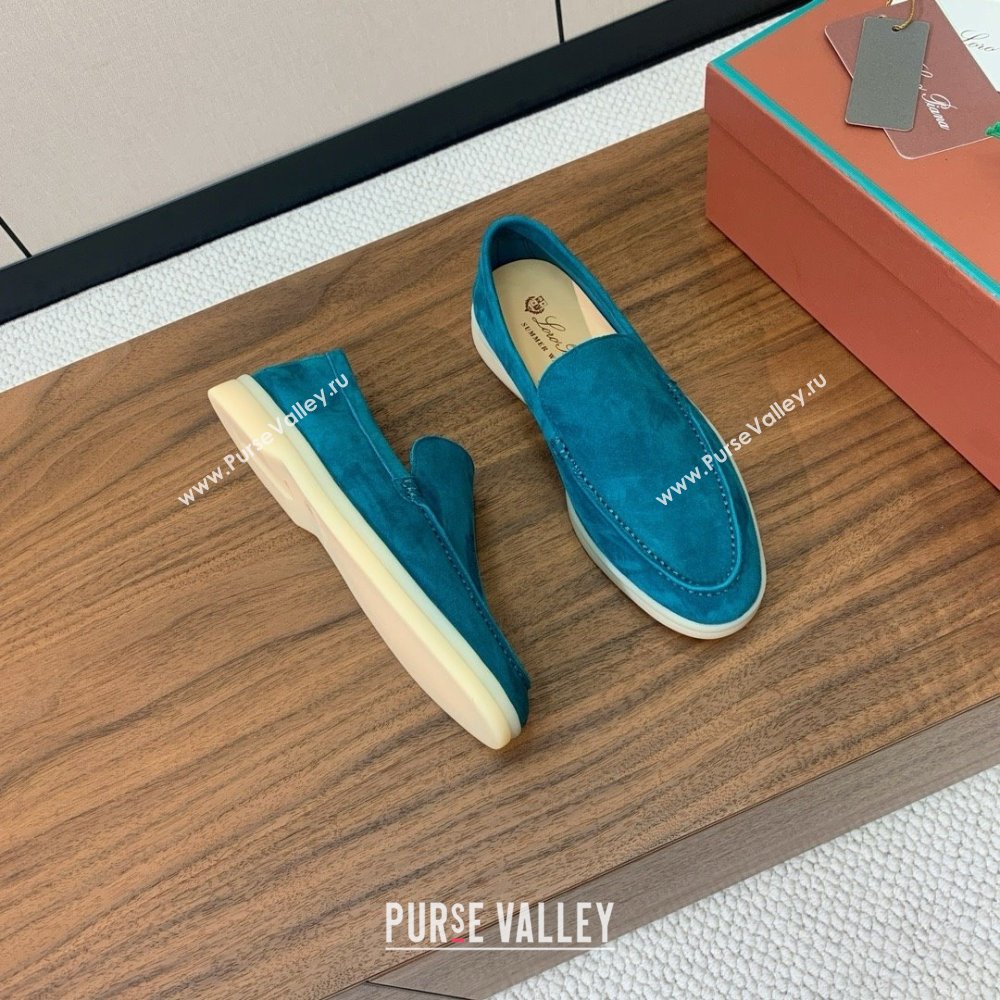 Loro Piana Summer Walk Loafer in Suede LP61910 Sapphire Blue 2025 (HH-25061910)