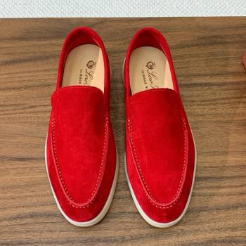 Loro Piana Summer Walk Loafer in Suede LP61909 Red 2025 (HH-25061909)