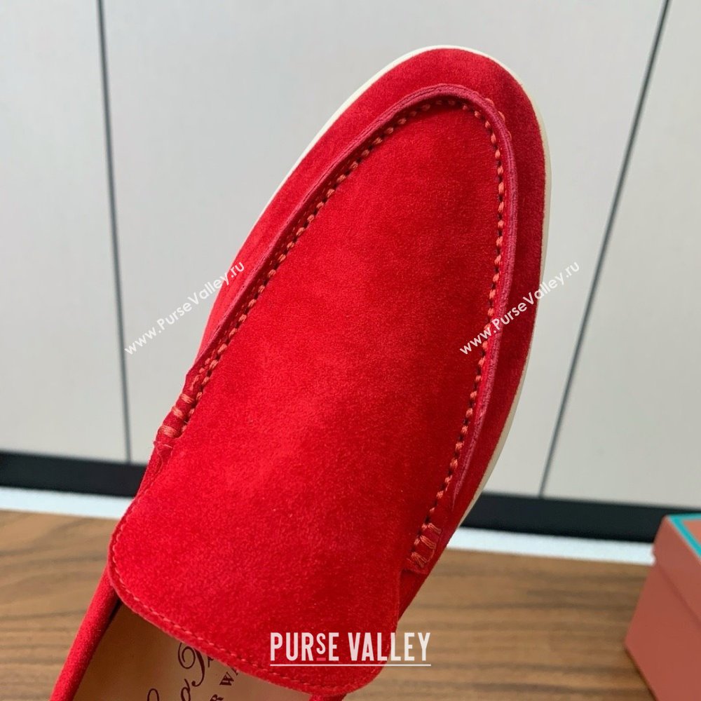 Loro Piana Summer Walk Loafer in Suede LP61909 Red 2025 (HH-25061909)