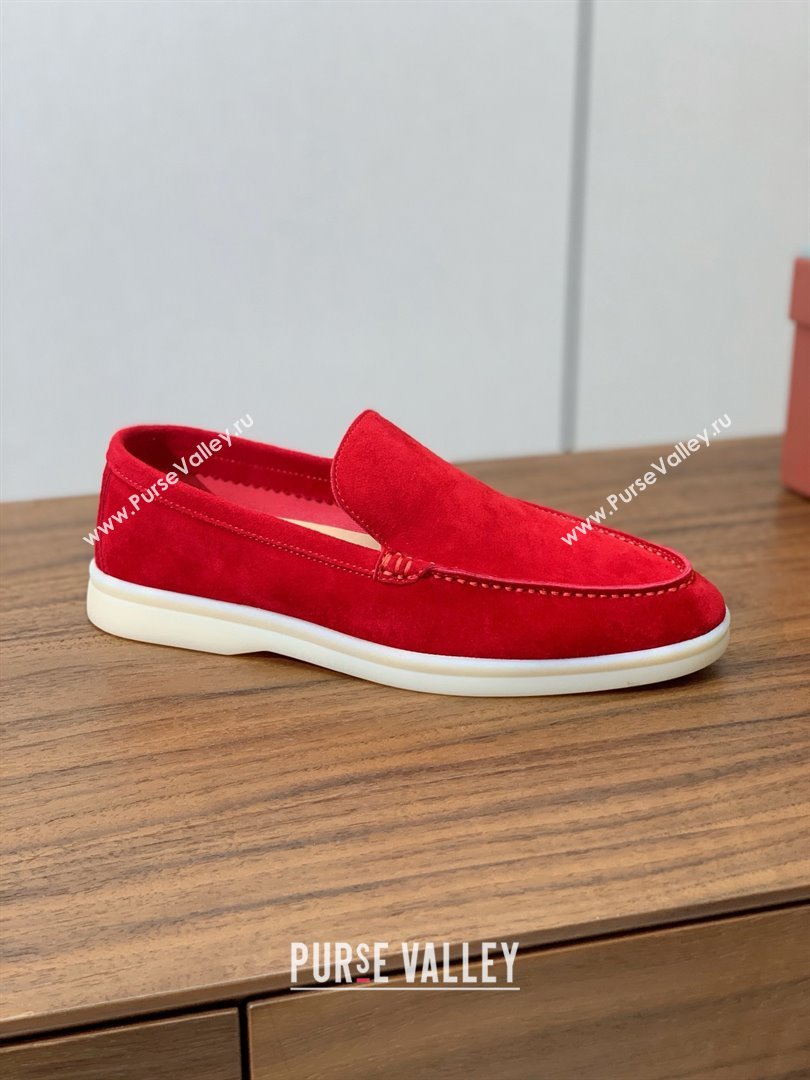 Loro Piana Summer Walk Loafer in Suede LP61909 Red 2025 (HH-25061909)
