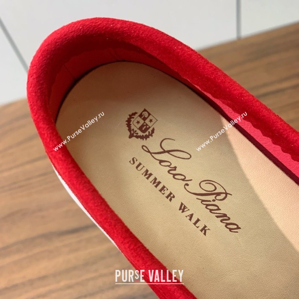 Loro Piana Summer Walk Loafer in Suede LP61909 Red 2025 (HH-25061909)