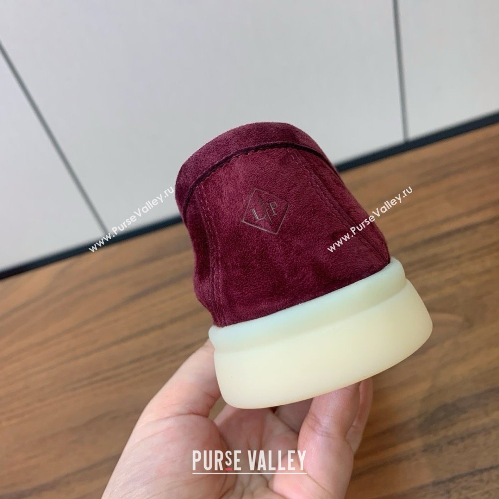 Loro Piana Summer Walk Loafer in Suede LP61914 Burgundy 2025 (HH-25061914)