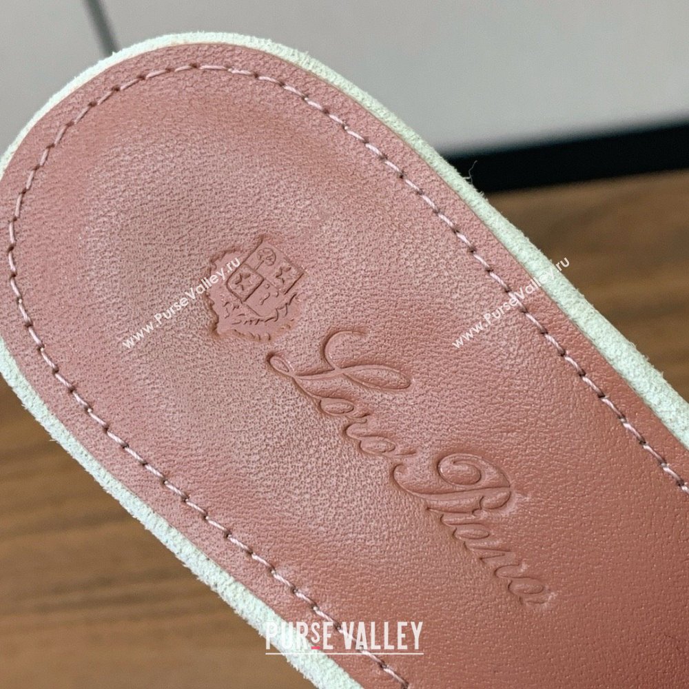 Loro Piana Summer Charms Sandal 5.5cm Heel in Suede LP62001 Apricot 2025 (HH-25062001)