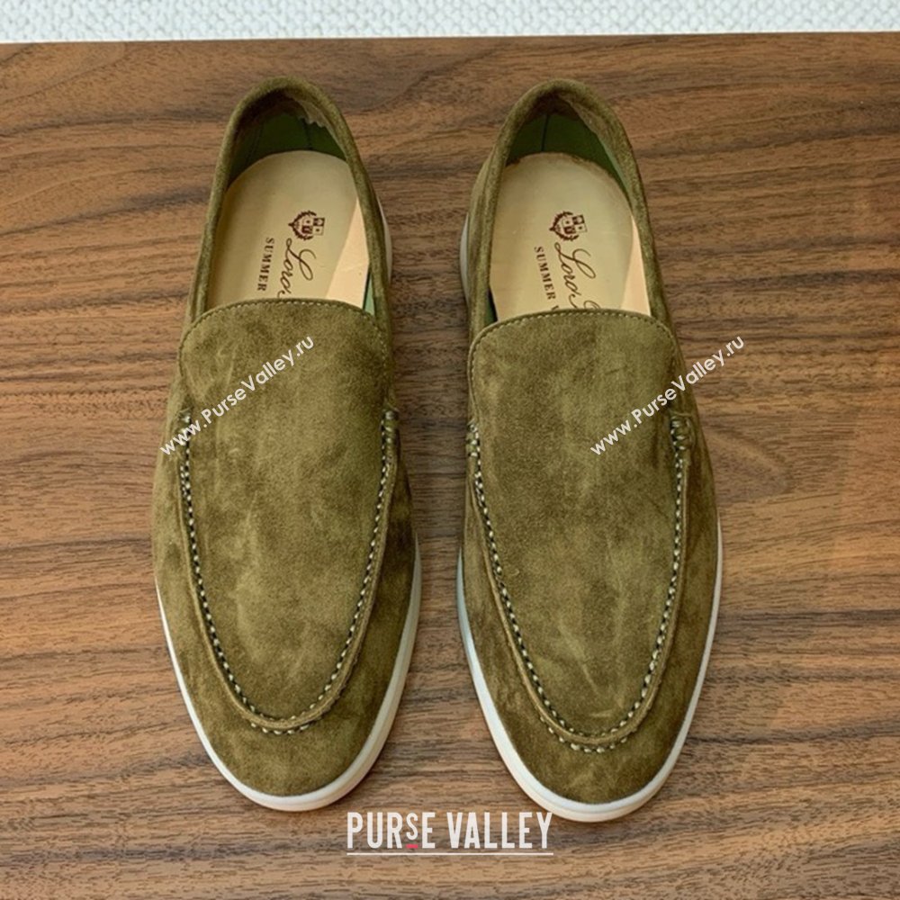 Loro Piana Summer Walk Loafer in Suede LP61826 Green 2025 (HH-25061826)