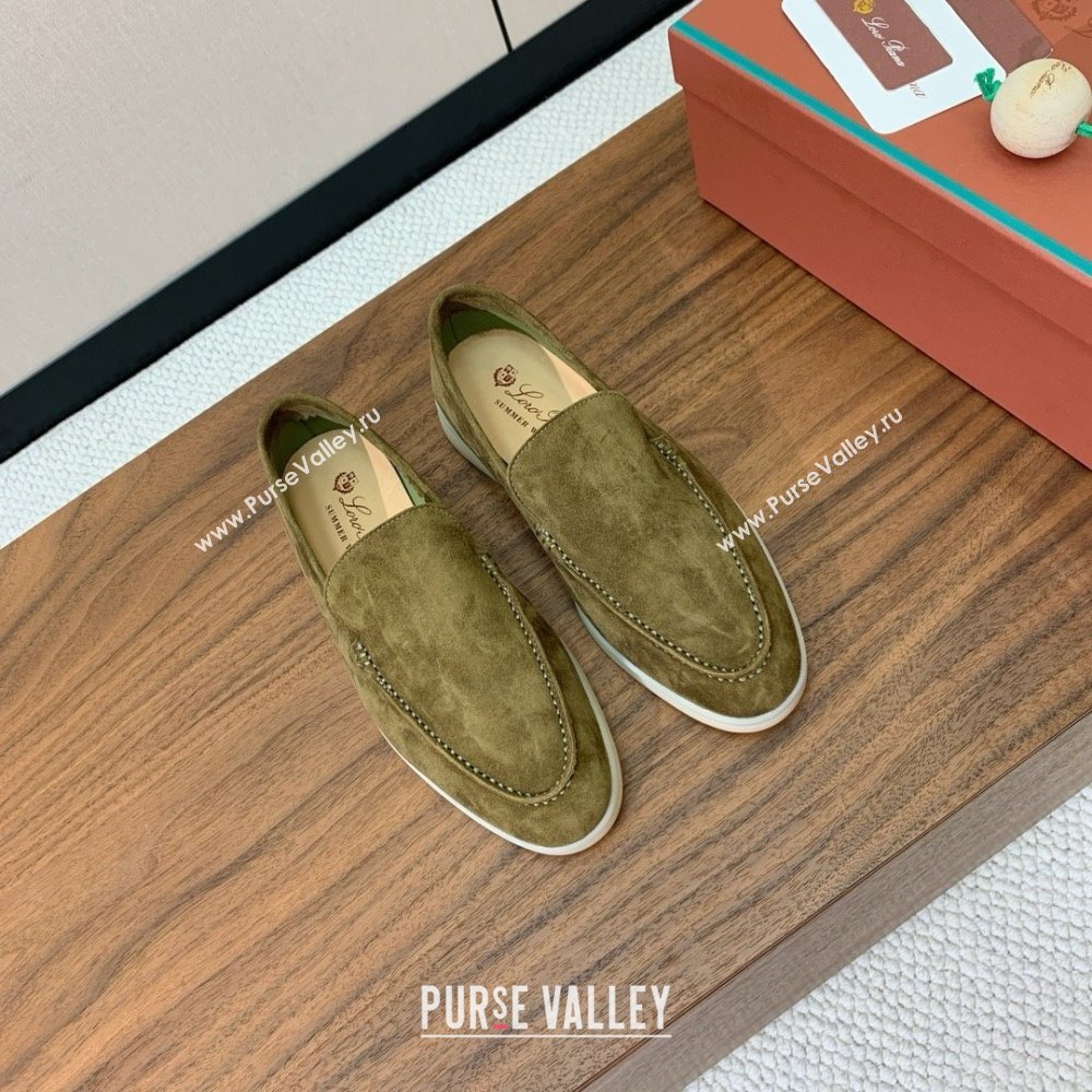 Loro Piana Summer Walk Loafer in Suede LP61826 Green 2025 (HH-25061826)
