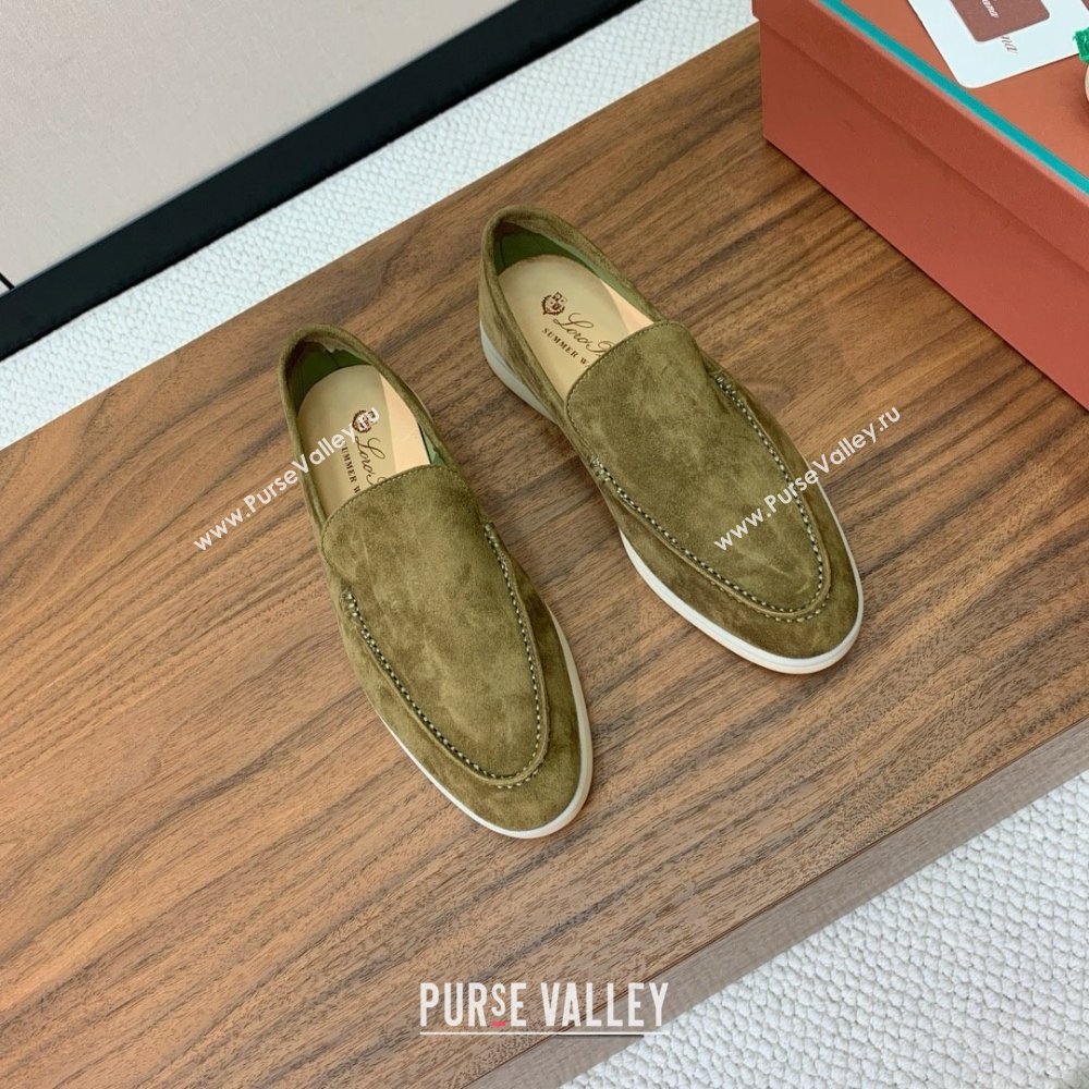 Loro Piana Summer Walk Loafer in Suede LP61826 Green 2025 (HH-25061826)