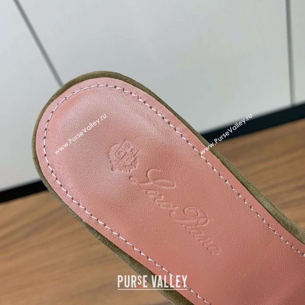 Loro Piana Summer Charms Sandal 5.5cm Heel in Suede LP62010 Brown 2025 (HH-25062010)