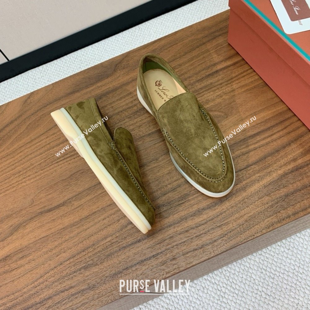 Loro Piana Summer Walk Loafer in Suede LP61826 Green 2025 (HH-25061826)