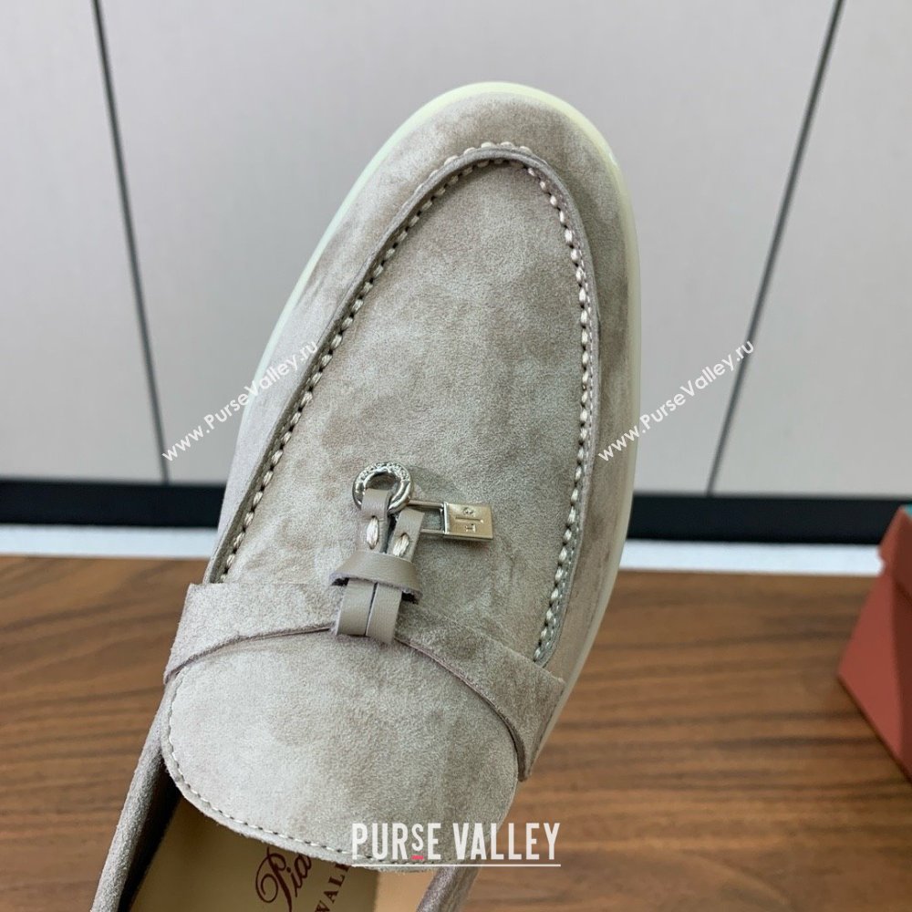Loro Piana Summer Charms Walk Loafer in Suede LP61820 Dark Khaki 2025 (HH-25061820)