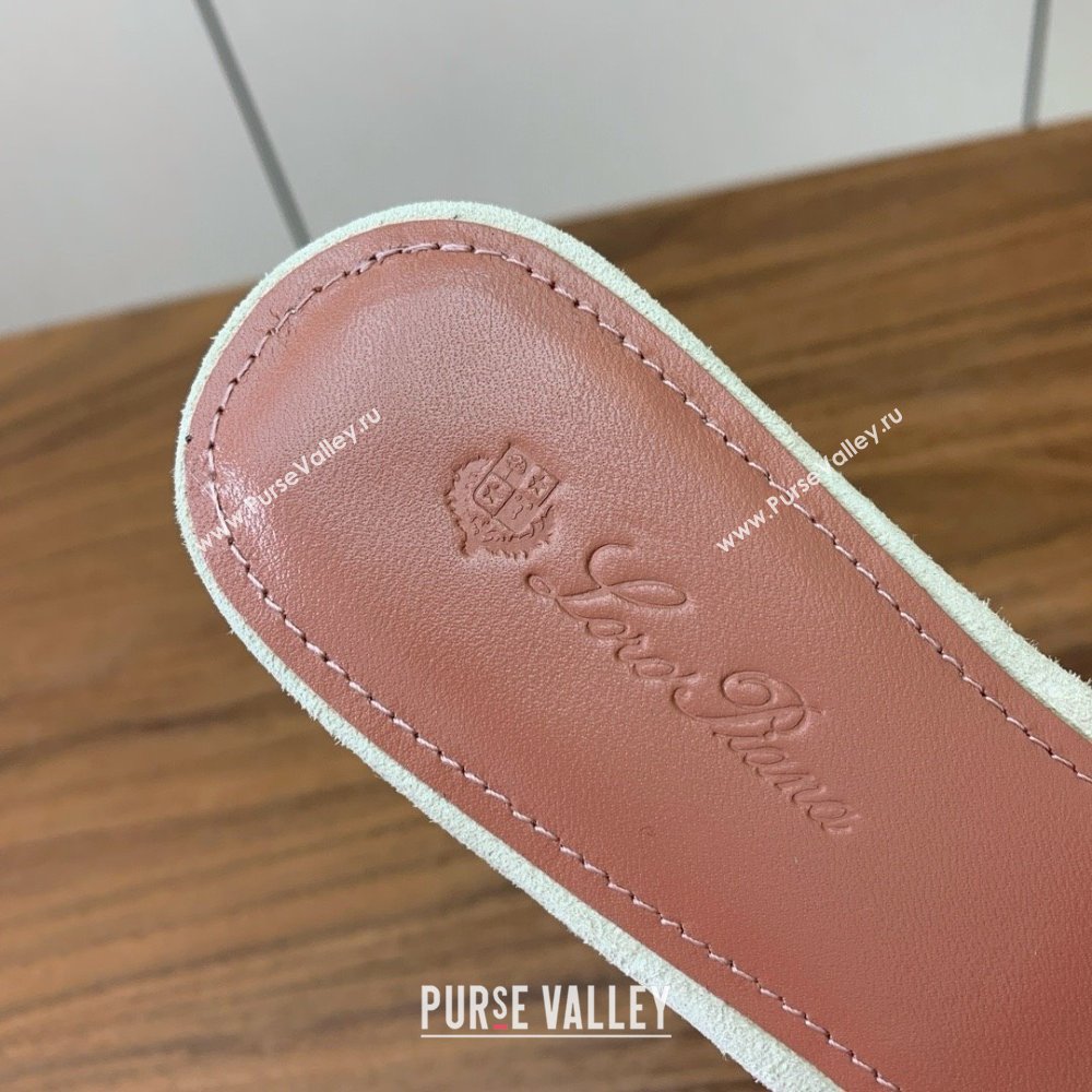 Loro Piana Summer Charms Slides Sandal in Suede LP62019 Apricot 2025 (HH-25062019)