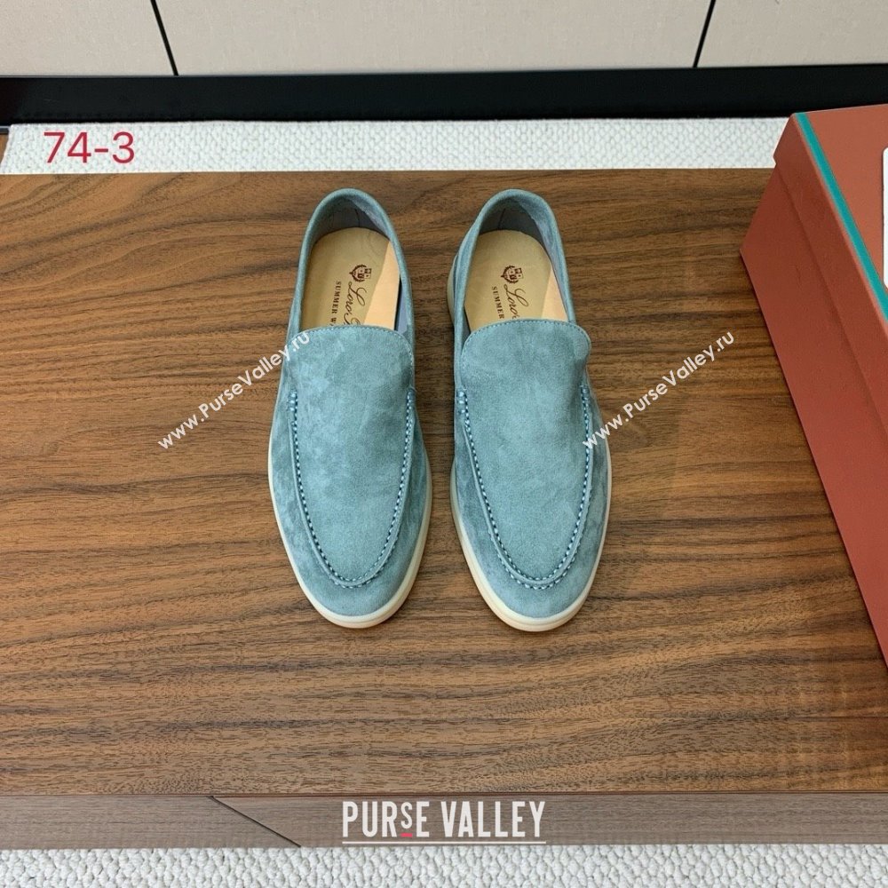 Loro Piana Summer Walk Loafer in Suede LP61828 Blue 2025 (HH-25061828)