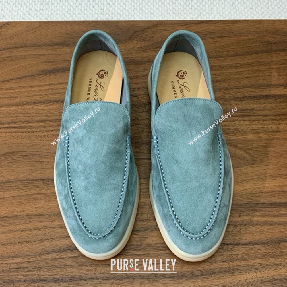 Loro Piana Summer Walk Loafer in Suede LP61828 Blue 2025 (HH-25061828)