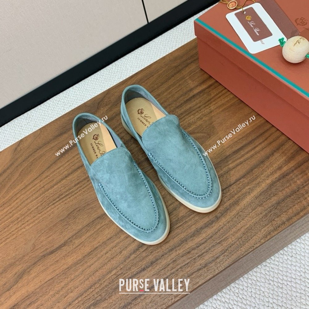 Loro Piana Summer Walk Loafer in Suede LP61828 Blue 2025 (HH-25061828)