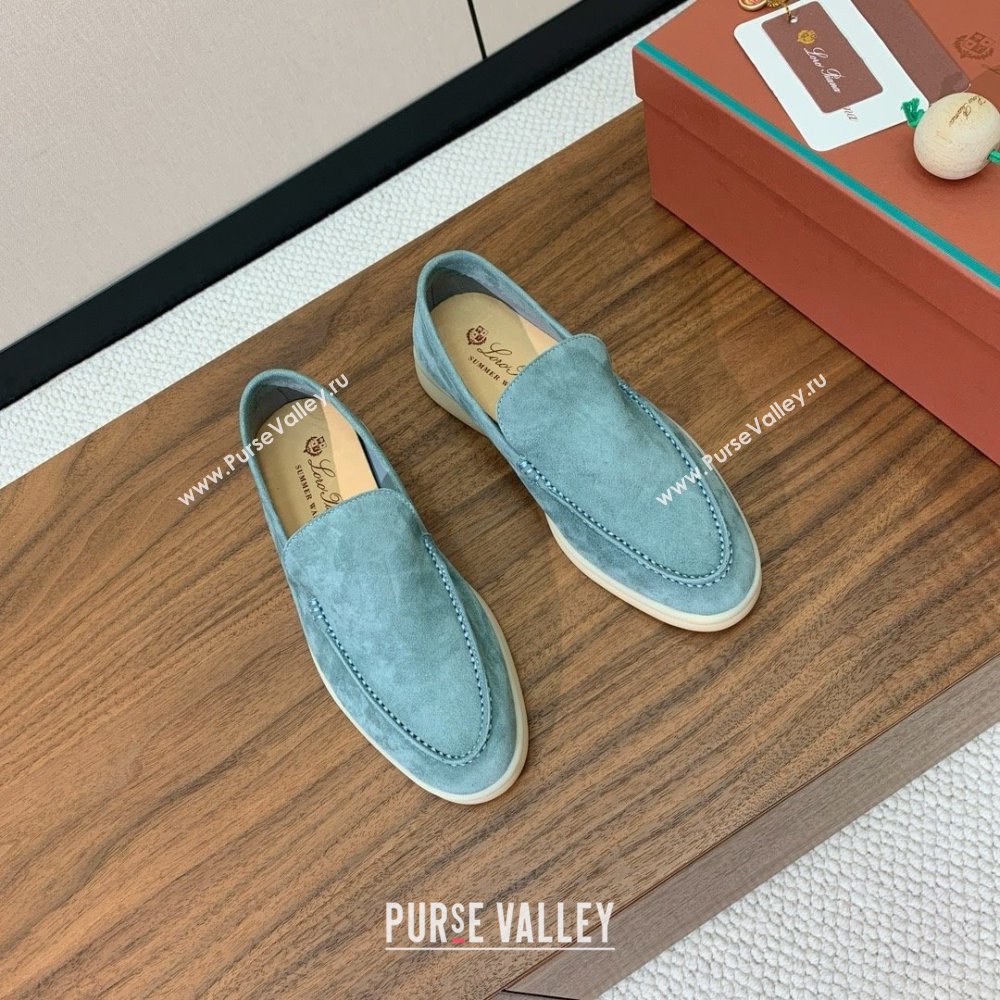 Loro Piana Summer Walk Loafer in Suede LP61828 Blue 2025 (HH-25061828)