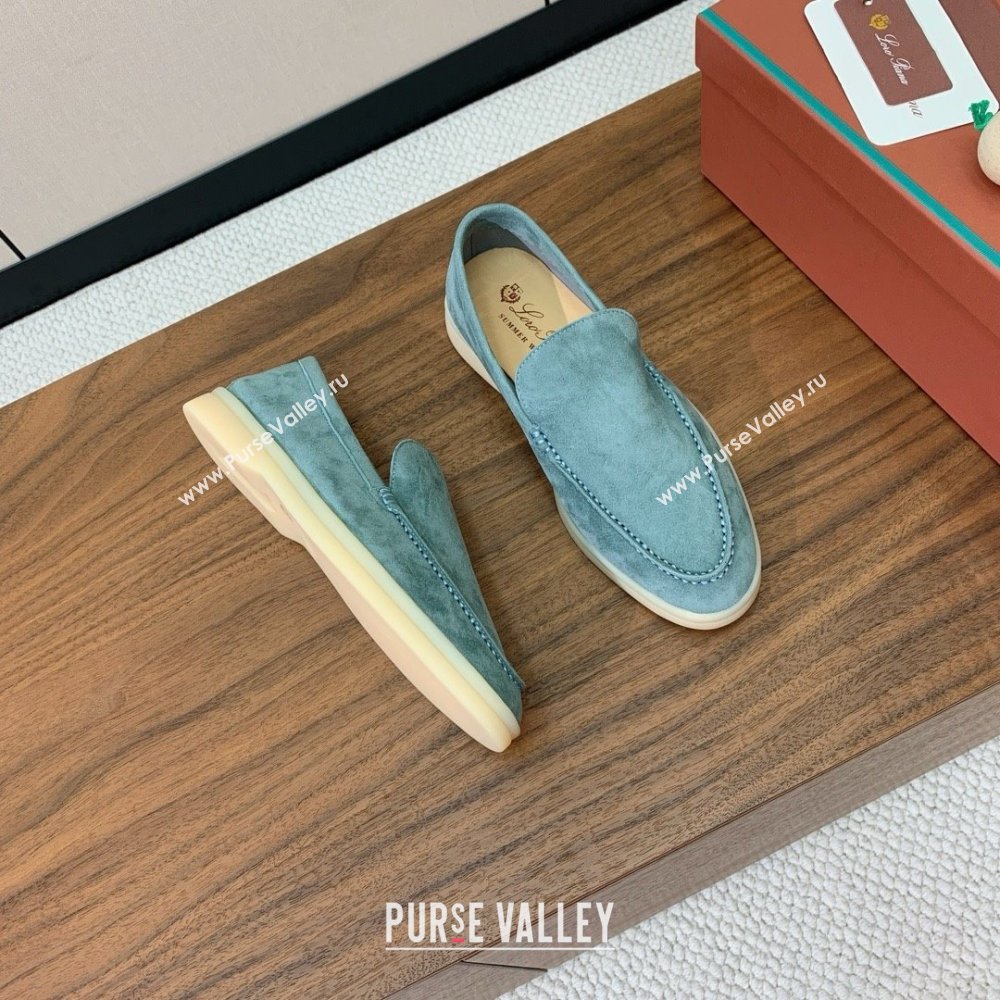 Loro Piana Summer Walk Loafer in Suede LP61828 Blue 2025 (HH-25061828)