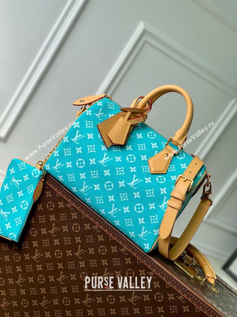 Louis Vuitton Speedy P9 Bandouliere 30 Bag in Calf Leather M21108 Turquoise 2025 (K-25061214)