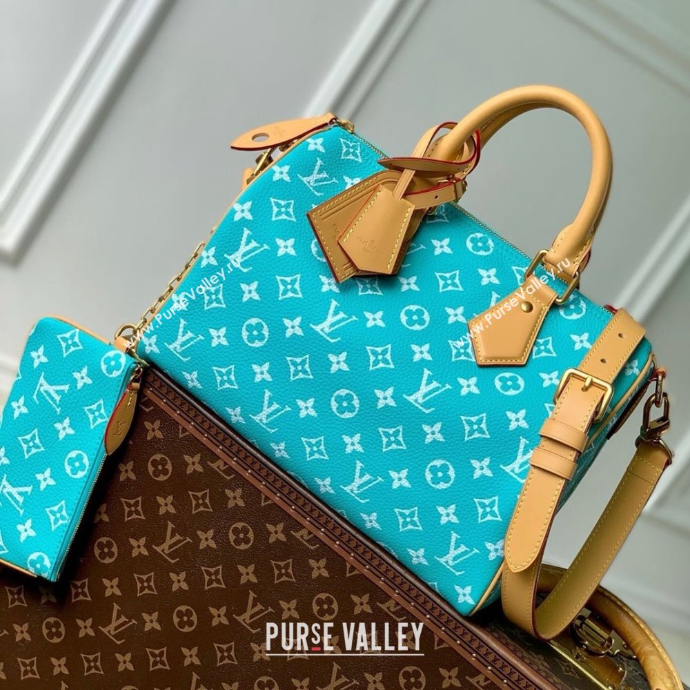 Louis Vuitton Speedy P9 Bandouliere 30 Bag in Calf Leather M21108 Turquoise 2025 (K-25061214)
