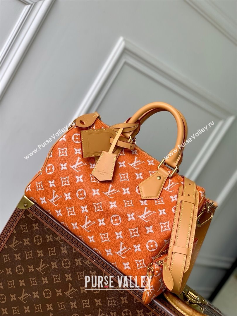 Louis Vuitton Runaway Speedy P9 Bandouliere 30 Bag in Calf leather M13914 Orange 2025 (K-25061203)