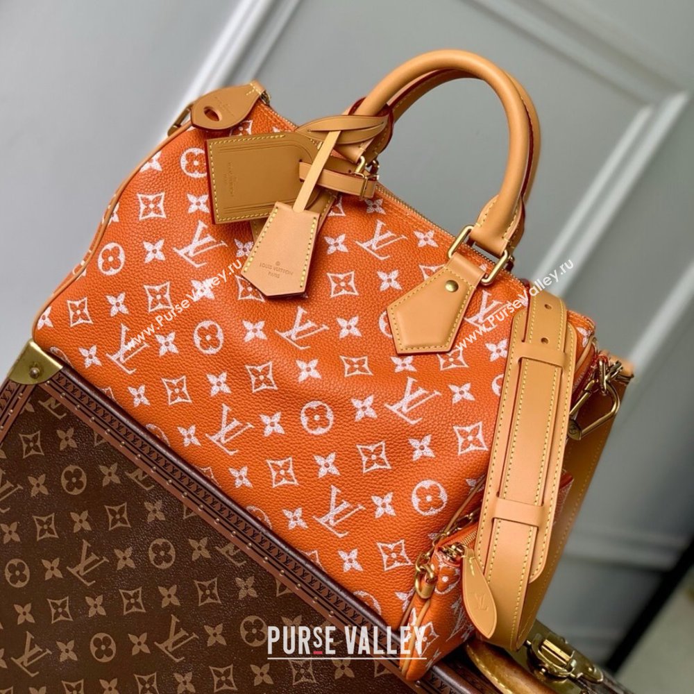 Louis Vuitton Runaway Speedy P9 Bandouliere 30 Bag in Calf leather M13914 Orange 2025 (K-25061203)