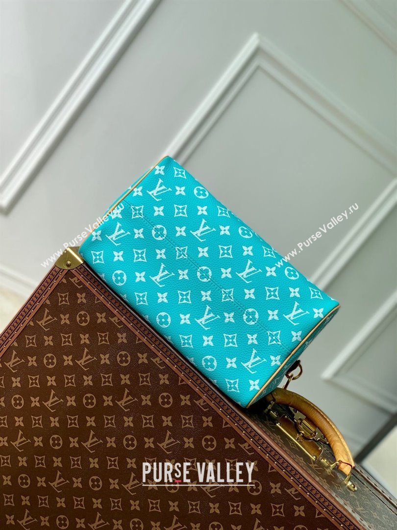 Louis Vuitton Speedy P9 Bandouliere 30 Bag in Calf Leather M21108 Turquoise 2025 (K-25061214)