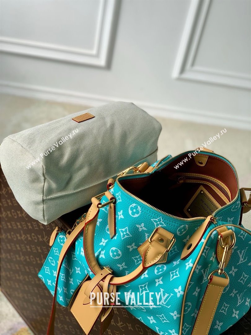 Louis Vuitton Speedy P9 Bandouliere 30 Bag in Calf Leather M21108 Turquoise 2025 (K-25061214)