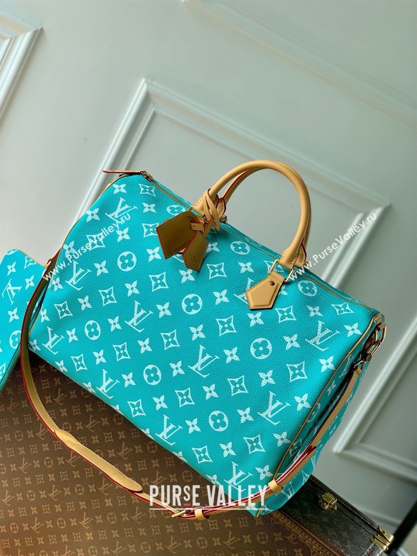 Louis Vuitton Speedy P9 Bandouliere 40 Bag in Calf Leather M11564 Turquoise 2025 (K-25061215)