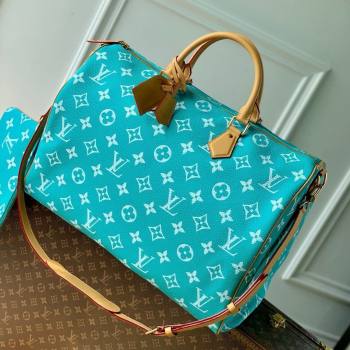 Louis Vuitton Speedy P9 Bandouliere 40 Bag in Calf Leather M11564 Turquoise 2025 (K-25061215)