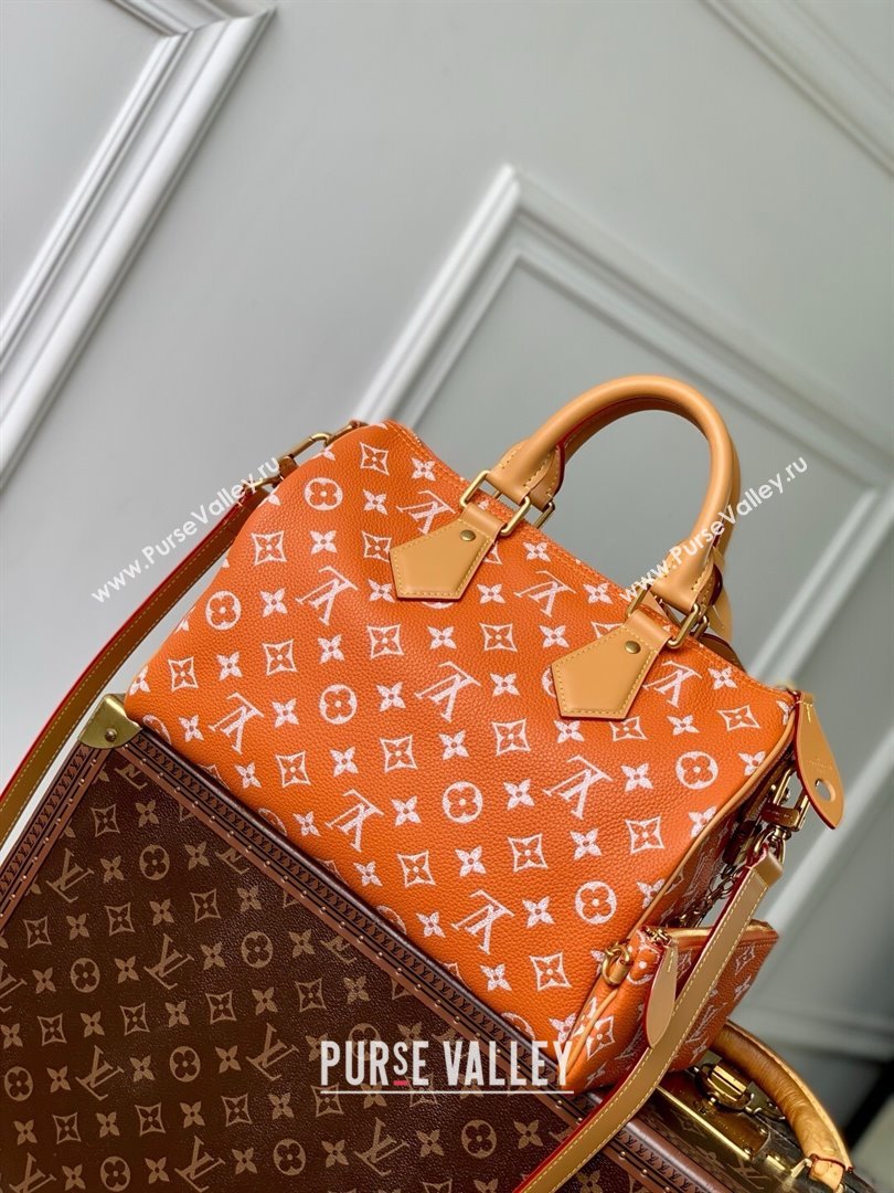 Louis Vuitton Runaway Speedy P9 Bandouliere 30 Bag in Calf leather M13914 Orange 2025 (K-25061203)