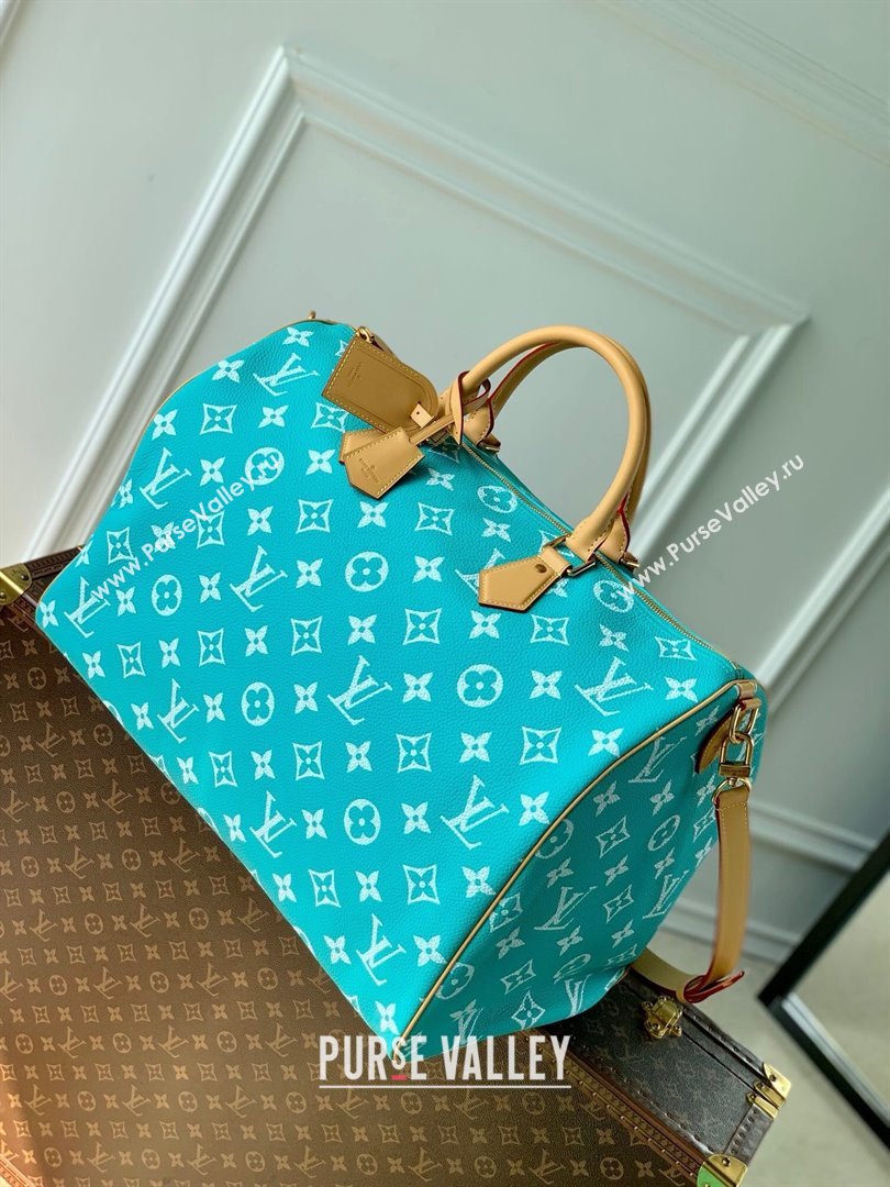 Louis Vuitton Speedy P9 Bandouliere 40 Bag in Calf Leather M11564 Turquoise 2025 (K-25061215)