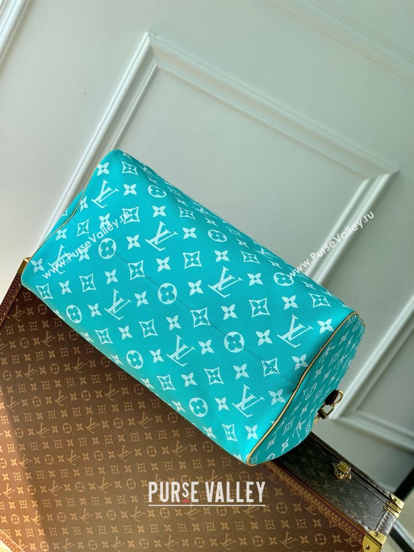 Louis Vuitton Speedy P9 Bandouliere 40 Bag in Calf Leather M11564 Turquoise 2025 (K-25061215)