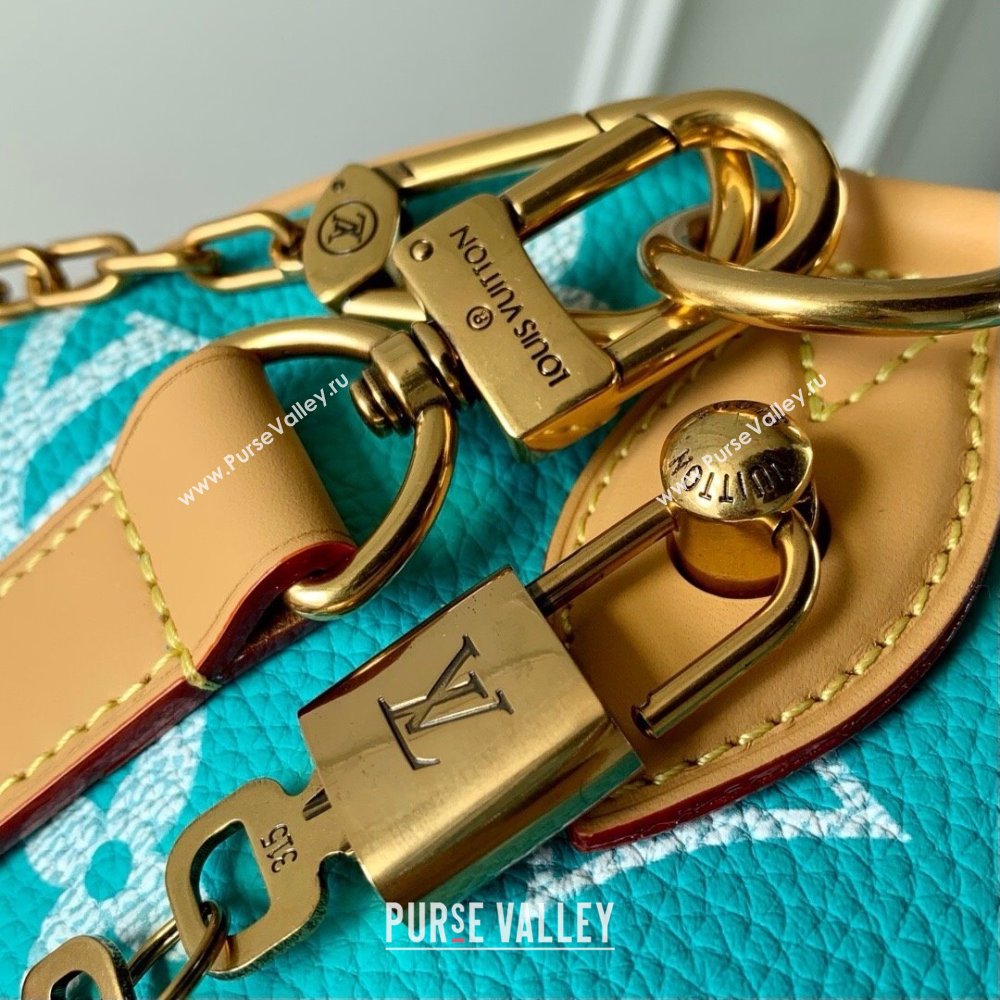 Louis Vuitton Speedy P9 Bandouliere 40 Bag in Calf Leather M11564 Turquoise 2025 (K-25061215)