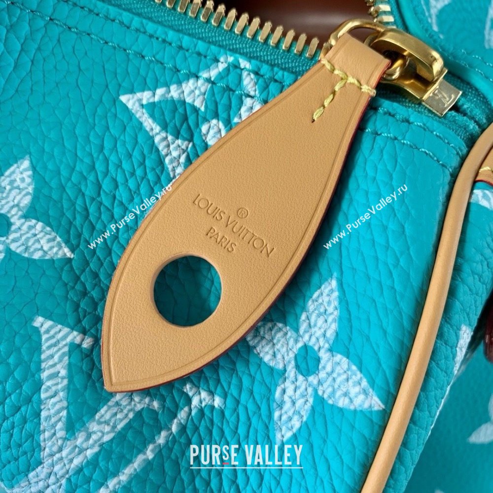 Louis Vuitton Speedy P9 Bandouliere 40 Bag in Calf Leather M11564 Turquoise 2025 (K-25061215)