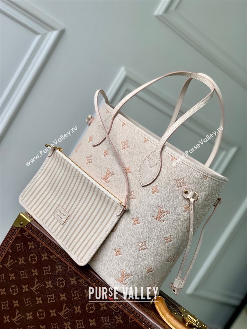 Louis Vuitton Neverfull MM Tote Bag in Debossed Grained Cowhide Leather M14285 Eden 2025 (K-25061216)