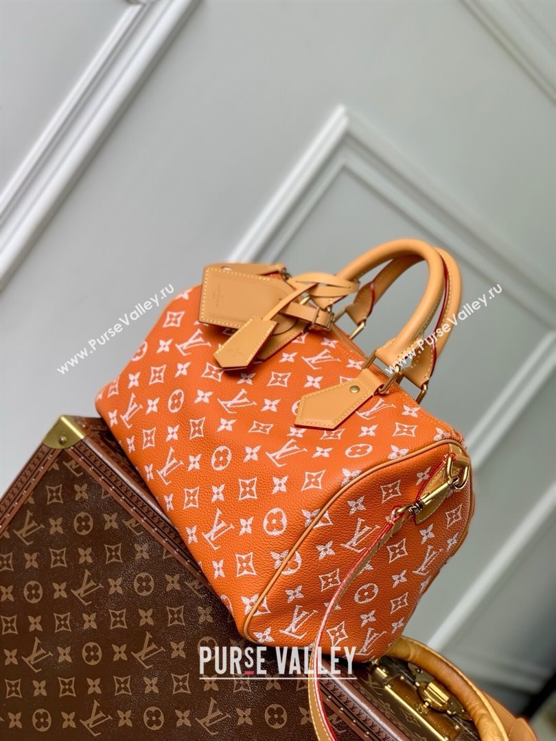 Louis Vuitton Runaway Speedy P9 Bandouliere 30 Bag in Calf leather M13914 Orange 2025 (K-25061203)