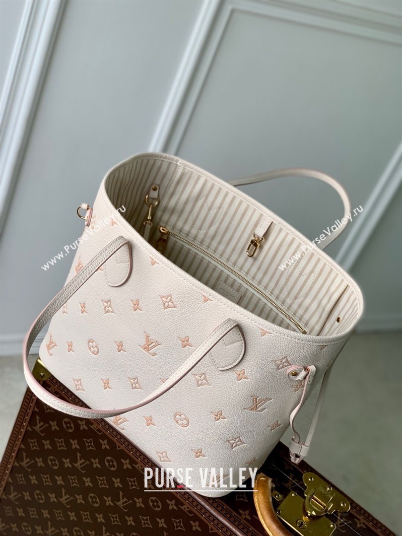 Louis Vuitton Neverfull MM Tote Bag in Debossed Grained Cowhide Leather M14285 Eden 2025 (K-25061216)