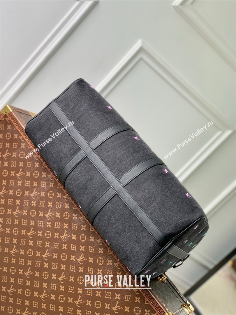 Louis Vuitton Keepall Bandouliere 50 in LV Blason Denim M13966 2025 (K-25061218)