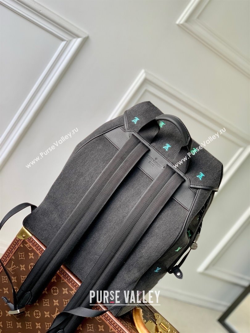 Louis Vuitton Montsouris Backpack in LV Blason Denim M14135 2025 (K-25061301)