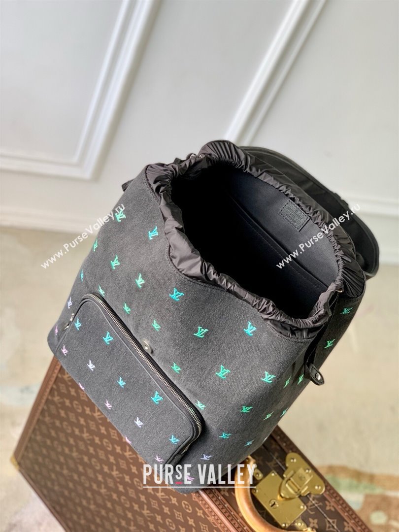 Louis Vuitton Montsouris Backpack in LV Blason Denim M14135 2025 (K-25061301)