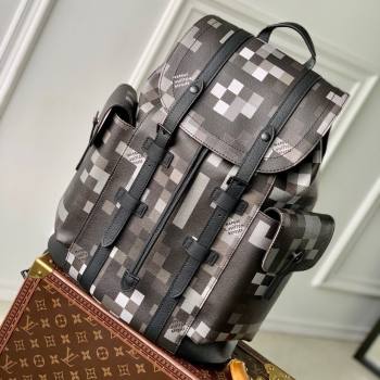 Louis Vuitton Christopher MM in Damoflage Black Canvas M14952 2025 (K-25061302)