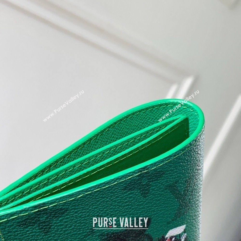 Louis Vuitton Passport Cover in Coloured Monogram Canvas M14875 Green 2025 (K-25061304)